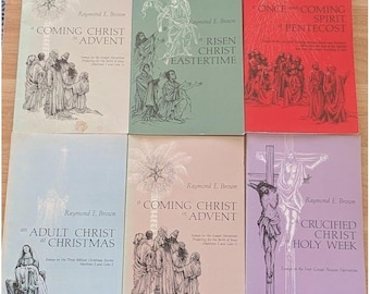 Raymond E Brown 6 Book Lot Liturgical Press Advent Christmas Easter Pentecost
