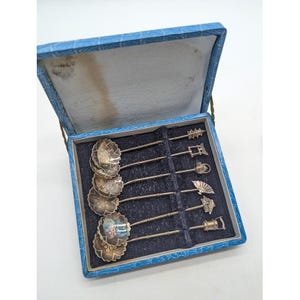 Antique Japanese Sterling Spoons - Etsy