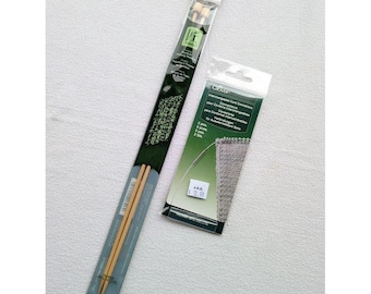 2 Set Clover Takumi Bamboo Knitting Needles No 6 Straight & interchangeable cord