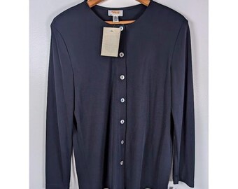 Vintage 90s Talbots Tunic Top Size Medium Stretchy Minimalist Lightweight NEW