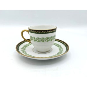 WG Co. William Guerin & Co Limoges France Dulin Martin Demitasse Cup Saucer Art Deco
