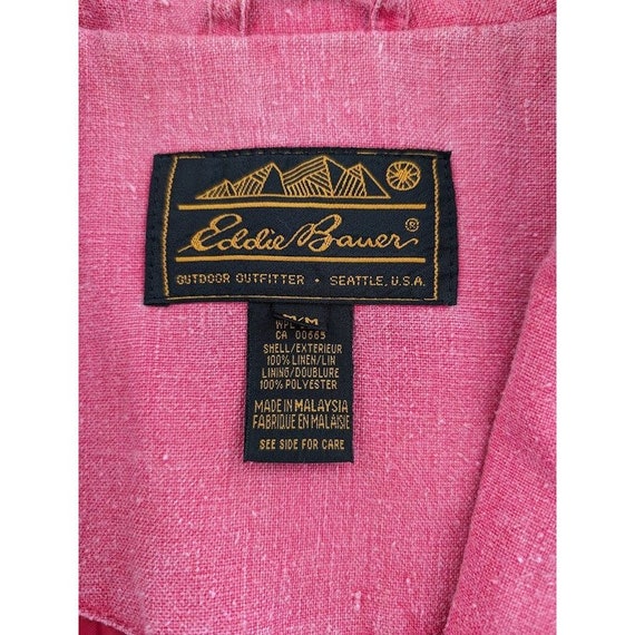 Women's Vintage Eddie Bauer 100% Linen Blazer Spo… - image 5