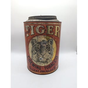 Tiger Chewing Tobacco Tin