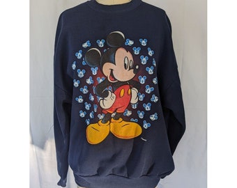 Women's Disney Mickey Unlimited Sweatshirt Size Large 90s Mickey Mouse Crewneck