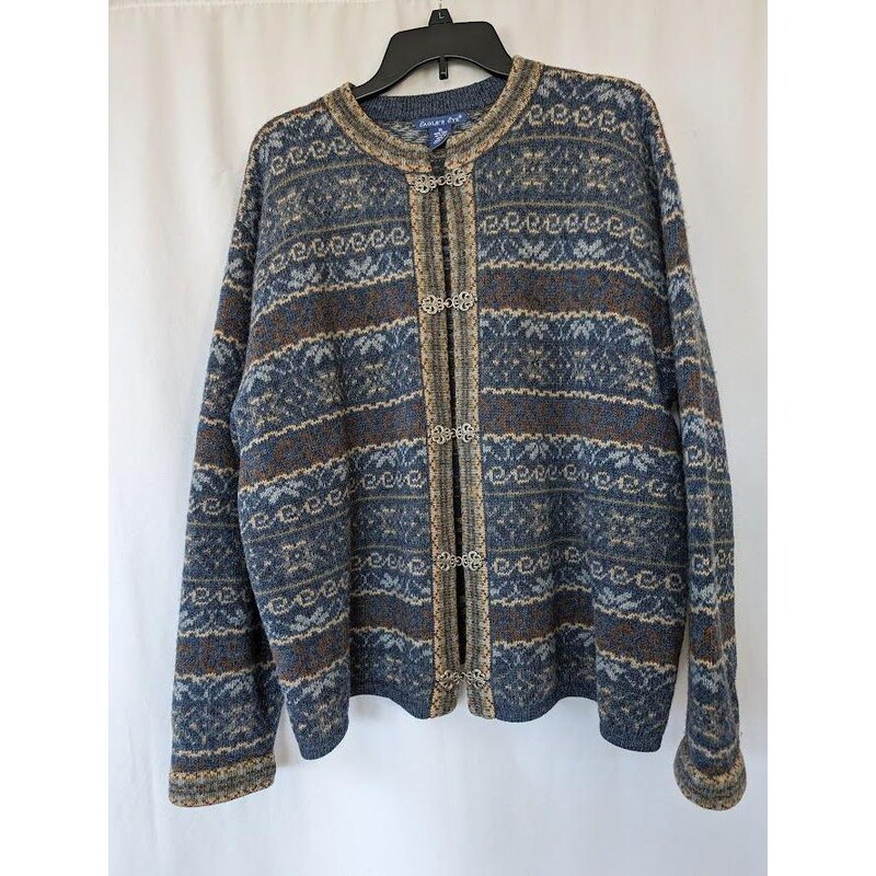 The Eagles Eye Wool Country Home & Hearts Vintage Sweater M