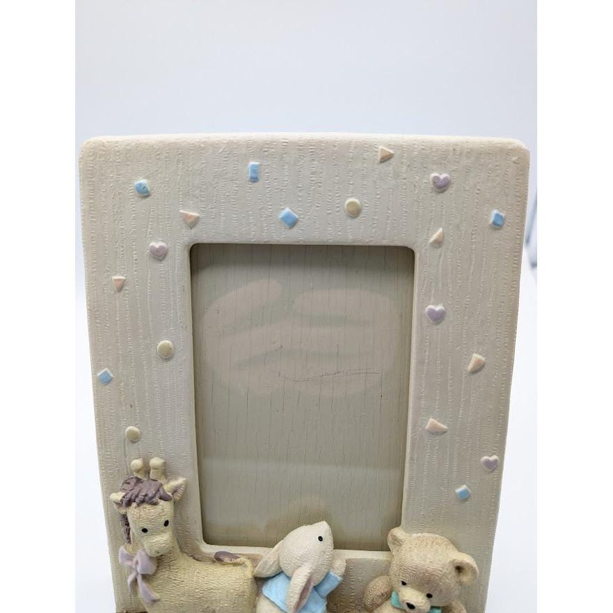 Vintage Burnes of Boston 3D Picture Frame Album 4x5 Nursery Baby Bunny ...