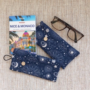 Padded Glasses Case: Celestial Cotton Eyewear Protector
