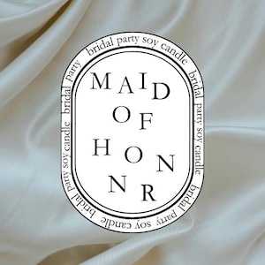 Diptyque-inspirierte Etikettendatei für die Brautparty