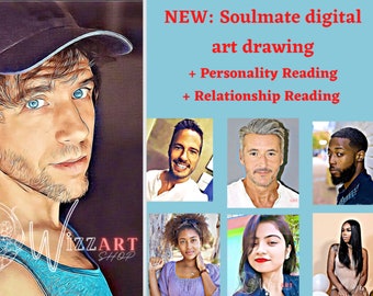 NEU: Soulmate Digital Art Zeichnung | Freie Persönlichkeit Lesen | FREE Relationship Reading |  Psychic Artist |  Zeichnung Leseliebe