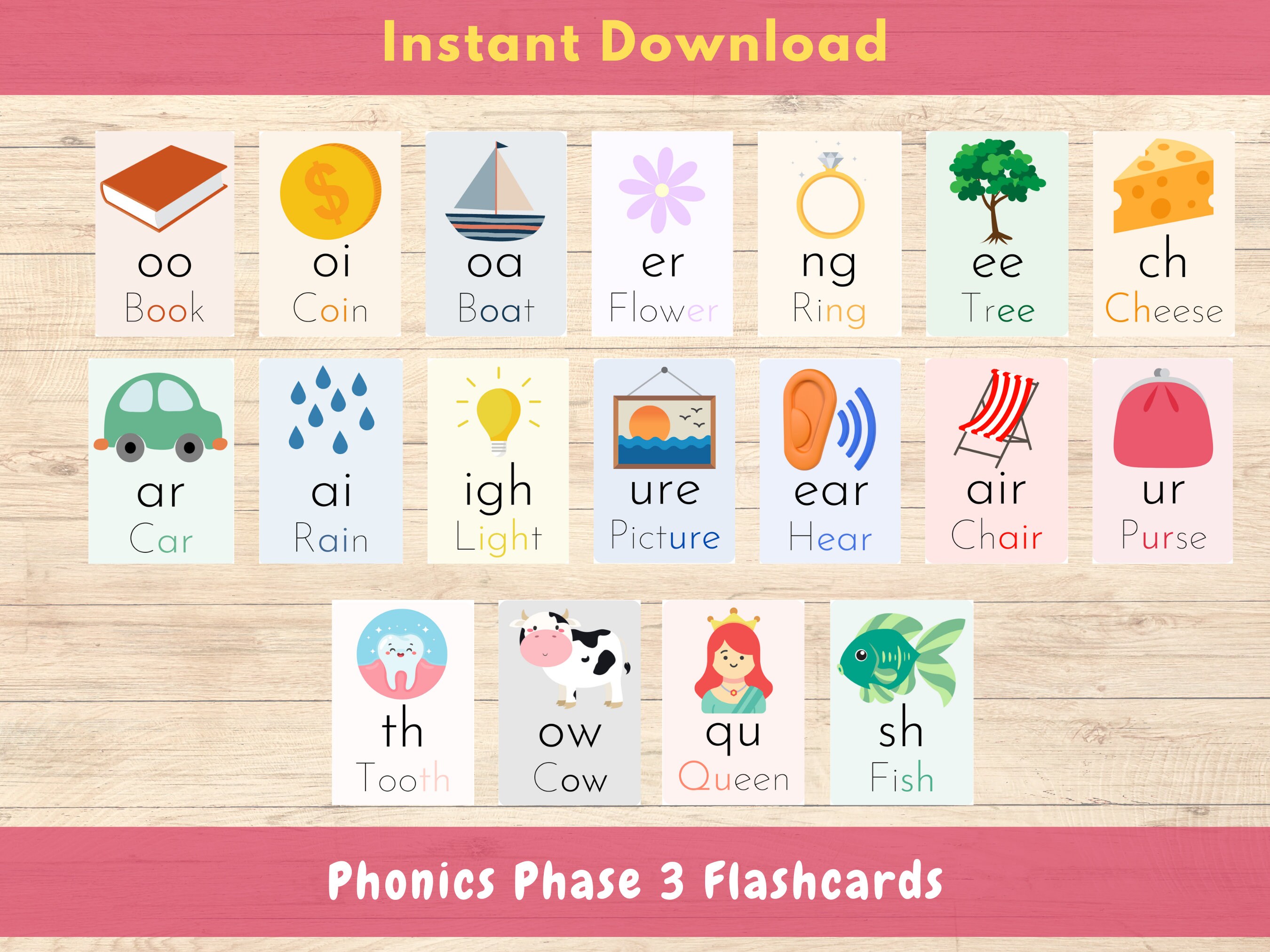 Phonics Phase 3 Flashcards Phonics Sounds Phonics Download Montessori