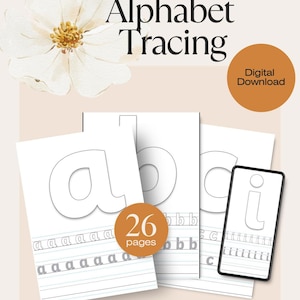 ALPHABET TRACING PAGES | Learning worksheets | Printable tracing | letter craft | Preschool alphabet worksheet | Preschool activity