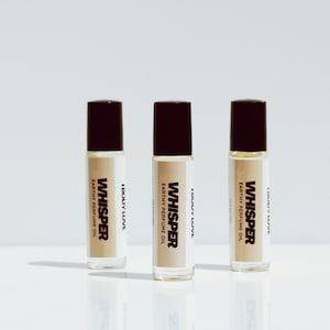 Whisper Perfume Oil Roll-On: Vanilla Woodsy Scent, Vegan Body Oil