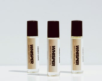 Whisper Perfume Oil Roll-On: Vanilla Woodsy Scent, Vegan Body Oil