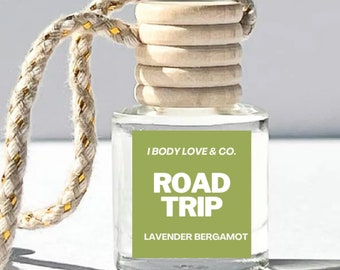 Refillable Car Diffuser: Lavender Bergamot Scent, Hanging Car Freshener