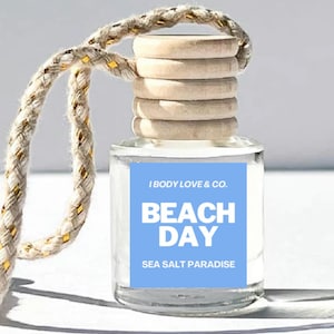 Beach Day Car Freshener | Car Diffuser | Hanging Car Diffuser | Car Freshener | Refillable Car Diffuser | Car Accessories