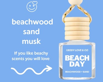 Beach Day Car Diffuser: Citrus Coconut Scent, Refillable