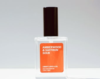 Amberwood Saffron Perfume | Baccarat Rouge Dupe | Unisex Long Lasting Fragrance | Handmade Vegan Perfume Spray