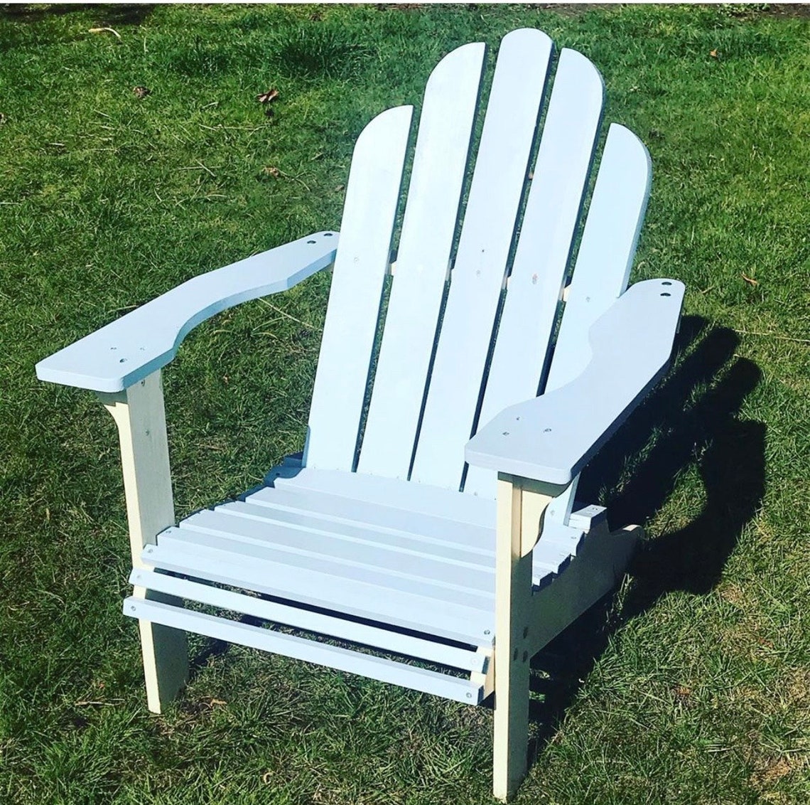 Single Adirondack Chair Two Tone Painted cool Breeze / Elderflower Etsy