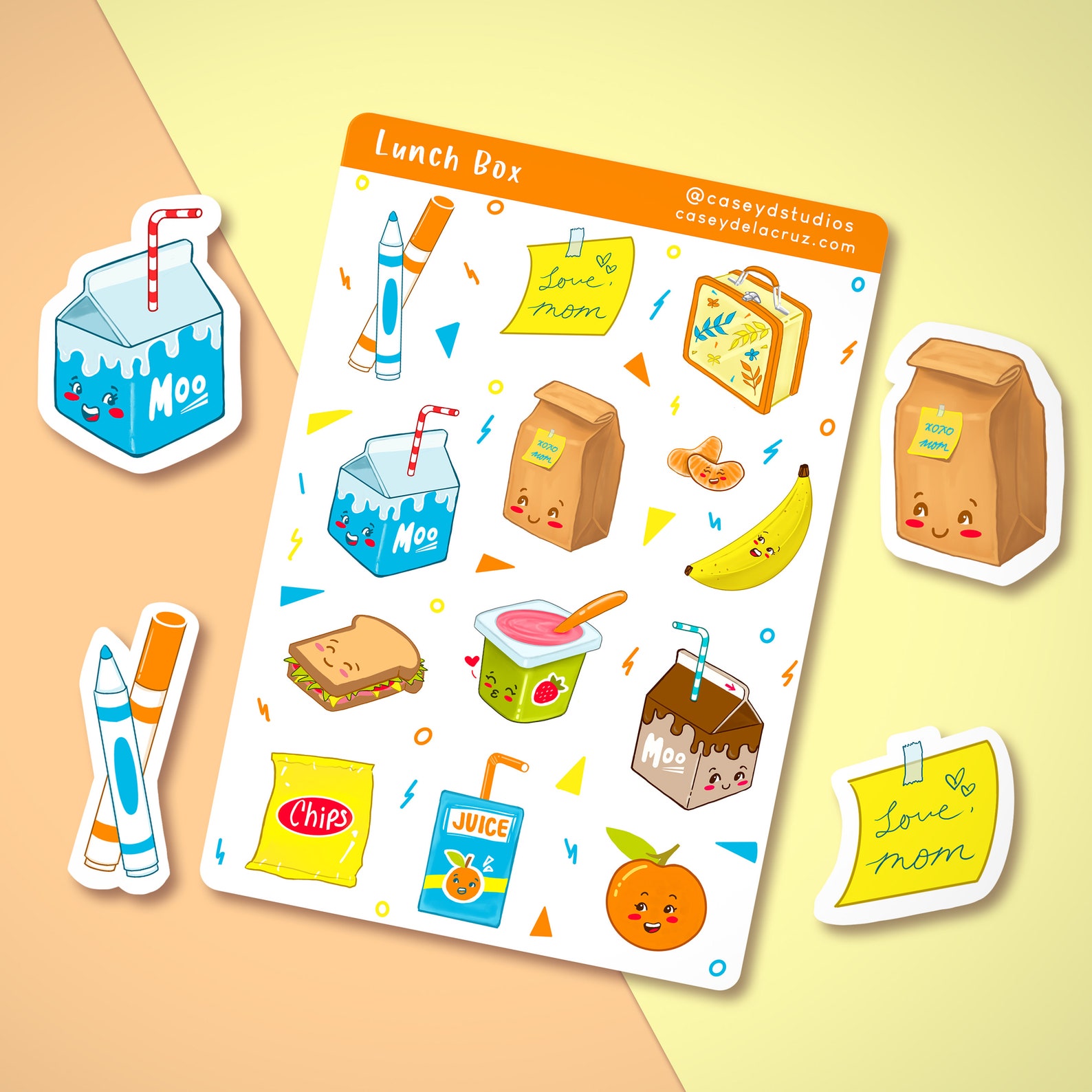 Lunch Box Vinyl Sticker Sheet for decorating bullet Etsy