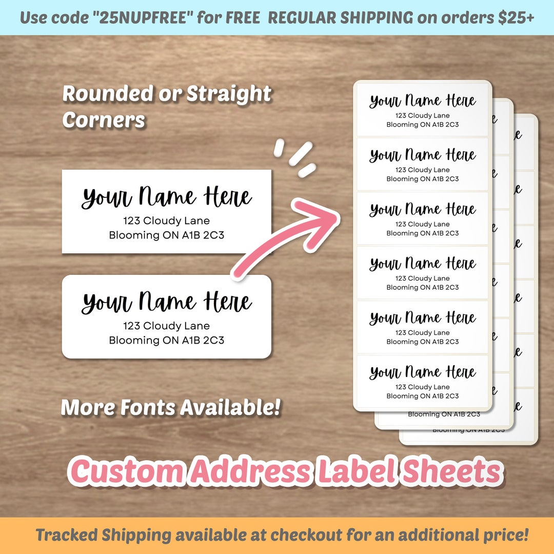 Custom Address Sticker Sheets premium Matte Labels for Return Etsy