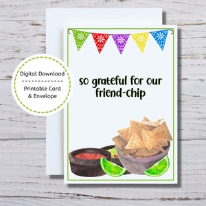 Funny Friend Card, Punny Friendship Card, Printable Card for Friend, Funny Grateful for Friendship Card, Printable Friend Card, Friend Card