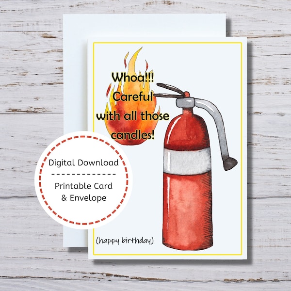 Fire Extinguisher Birthday Candles Etsy