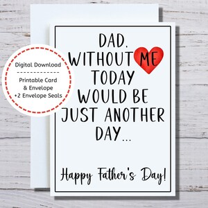 Grappige vadersdagkaart, afdrukbare vadersdagkaart, grappige kaart voor papa, minimalistische vaderdagkaart, vaderdaghumor, grappige vaderkaart