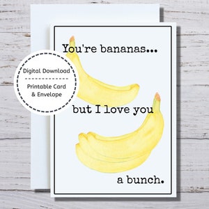 Love You Karte, druckbare Karte, druckbare Liebeskarte, Jubiläumskarte, Karte und Umschlag, ich liebe dich DIY Karte, Karte für sie, Karte für ihn