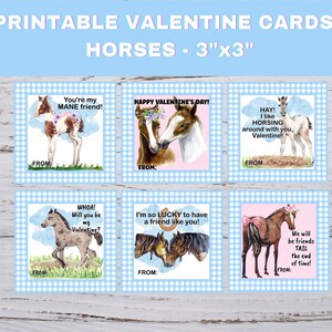 Valentinstagskarten mit Pferd, druckbare Valentinstagskarten für die Schule, Valentinstag im Klassenzimmer, Valentinstag mit Pferd, Thema Pferde, Valentinstag, Valentinstag