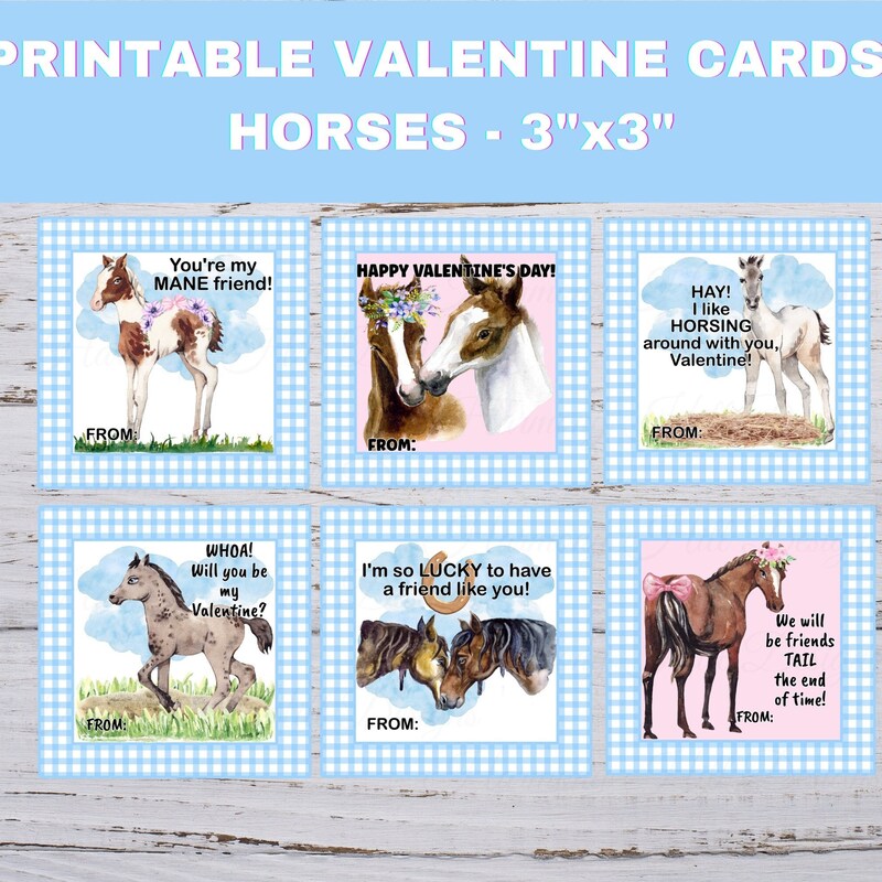 Horse Valentines - Etsy
