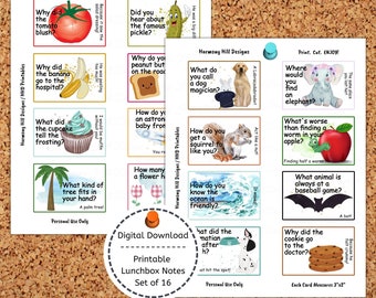 Lunchbox Notes, Printable Jokes for Kids, Cards for Kids, Lunch Box Jokes, Lunch Box Cards, Funny Notes, Joke Cards for Kids, Lunchbox Jokes