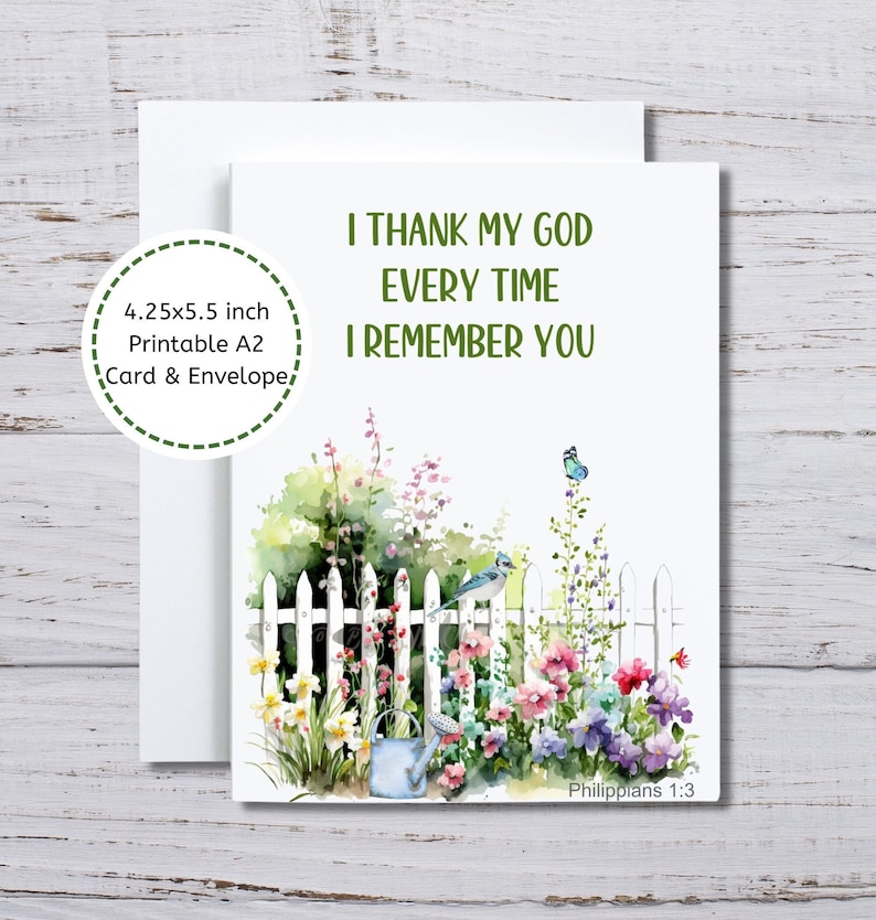 Christian Friendship Card, Printable Thank You Card, Friendship Bible ...