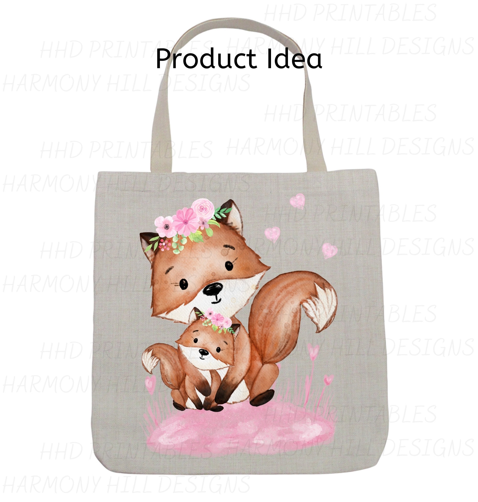 Fox Nursery Printable Mom and Baby Fox Fox Nursery Print - Etsy