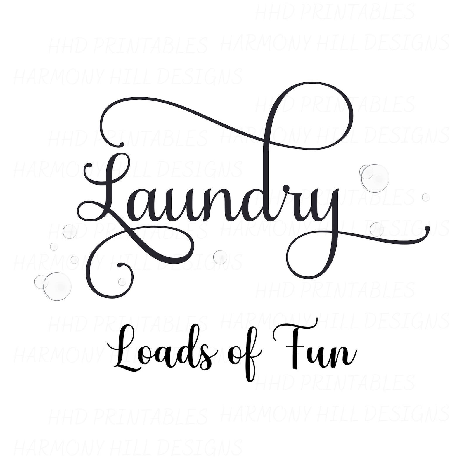 Laundry Room Printable, Laundry Loads of Fun Print, Laundry Sign Art