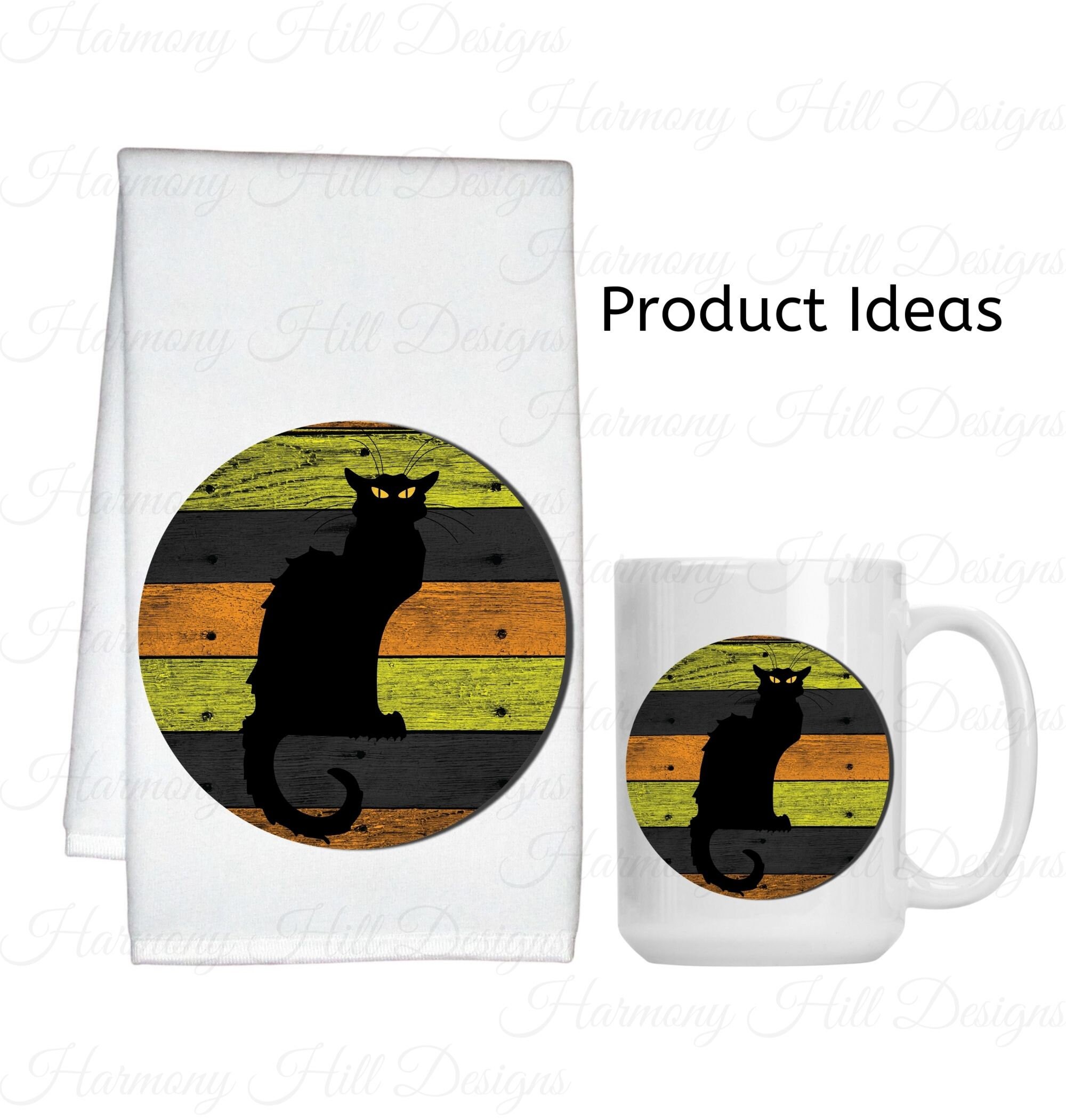 Black Cat Printable Black Cat Halloween Design Black Cat - Etsy