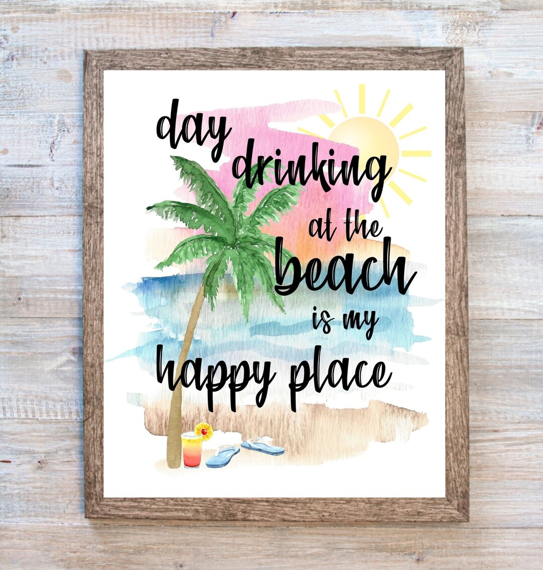 Beach Wall Art, Beach Print, Beach Printable, Beach Sublimation, Day ...
