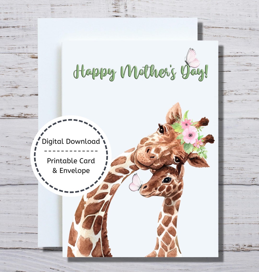 Free Giraffe Printable Card