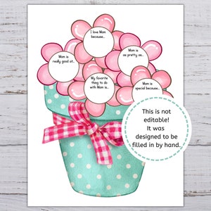 All About Mom Printable, Mothers Day Printable, All About Mom From ...