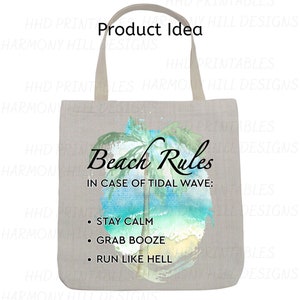 Beach Printable, Beach Rules Print, Funny Beach Wall Art, Beach Decor ...