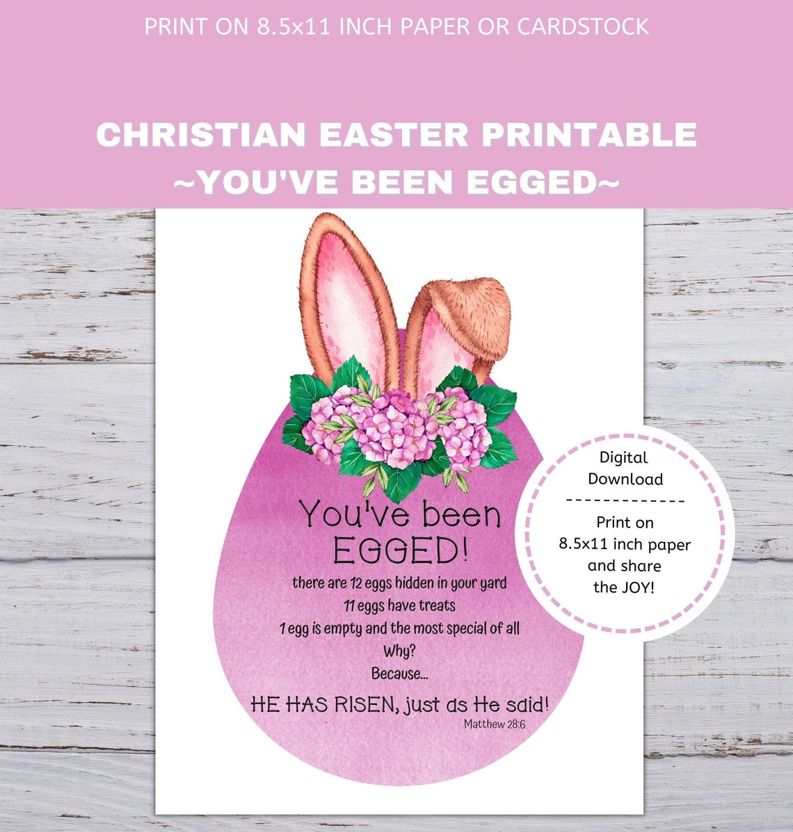Christian You've Been Egged, You've Been Egged, Printable You've Been