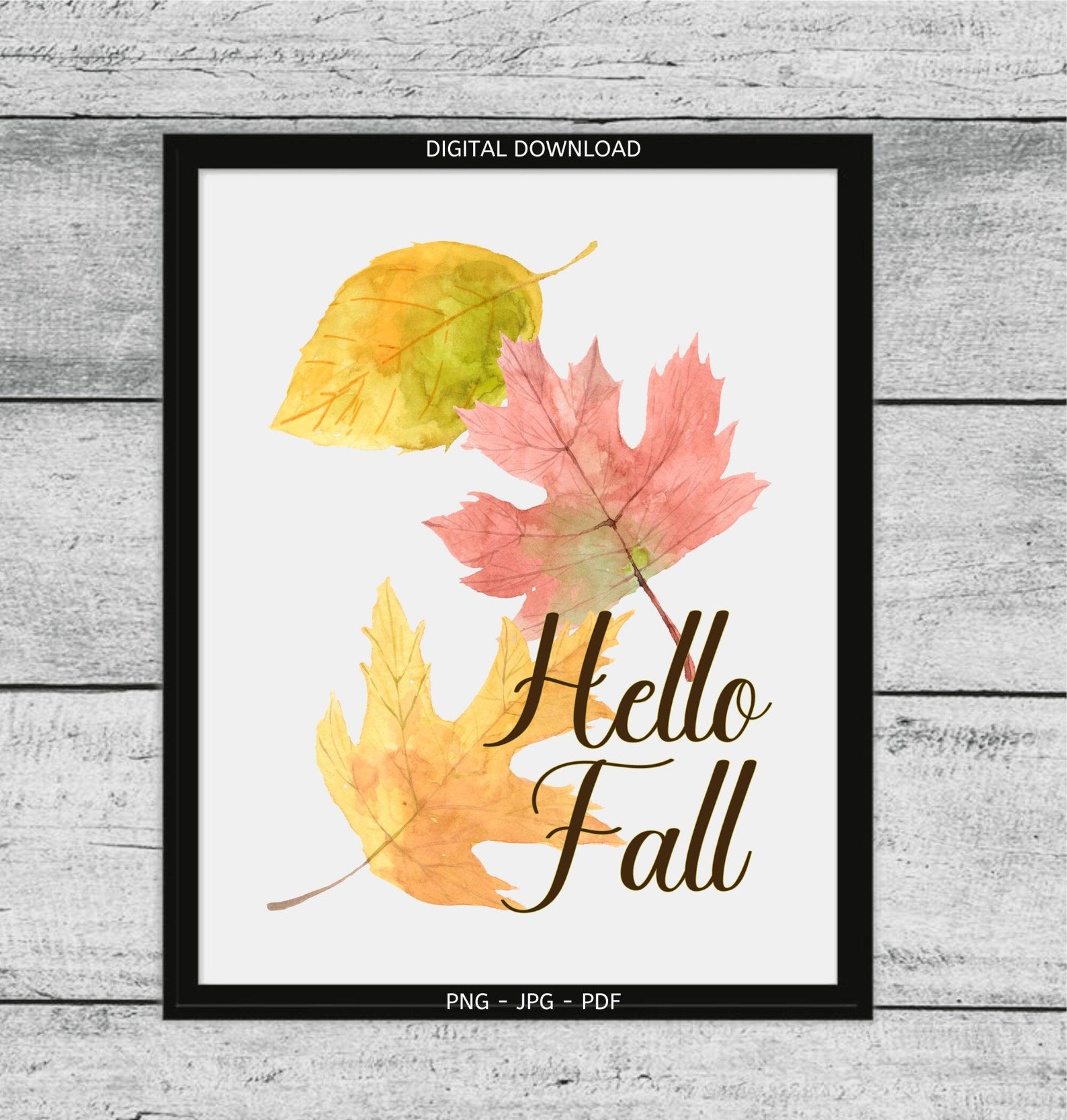Hello Fall Printable, Hello Fall Wall Art, Fall Wall Decor, Hello Fall ...