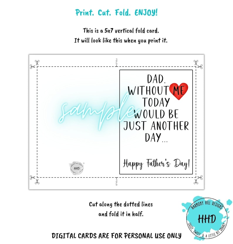 Funny Fathers Day Card, Printable Fathers Day Card, Funny Card for Dad ...