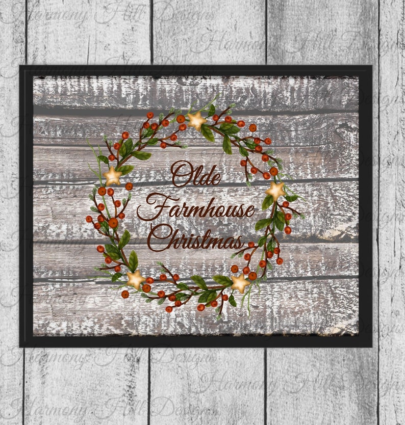 Olde Farmhouse Christmas Farmhouse Printable Farmhouse - Etsy
