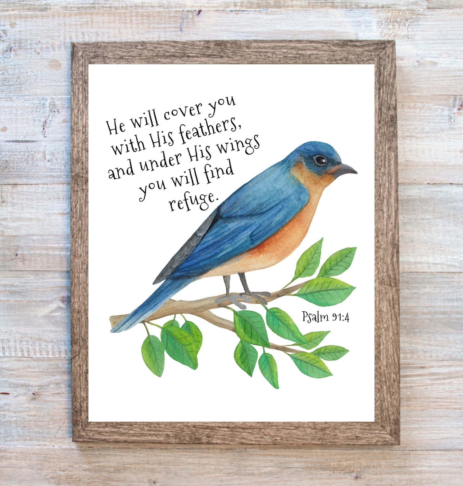 Bluebird With Scripture Bluebird Art, Bluebird Printable, Wall Art, Bluebird Decor, Scripture ...