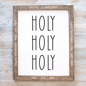 Holy Printable, Christian Wall Decor, Holy Holy Holy Print, Holy ...