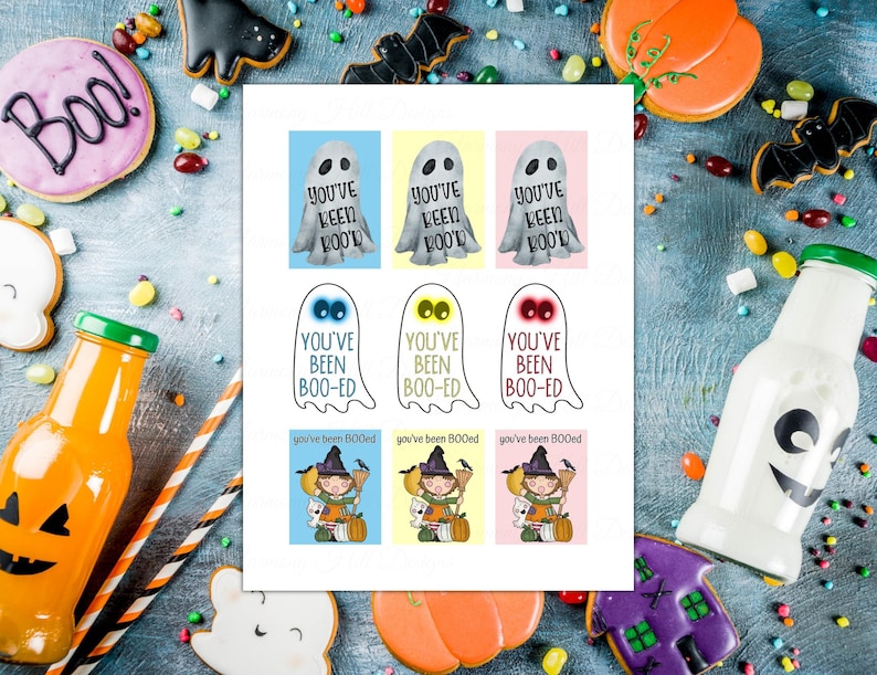 You've Been Booed Tags, Boo Gift Tag, Classroom Boo'd Tags, Halloween Ghost Boo Tags, You've Been Boo-ed Printable, Boo Cookie Labels, Ghost image 6