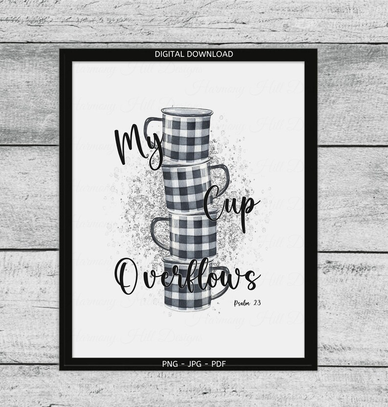 Christian Coffee Printable Psalm 23 Wall Art Coffee Etsy