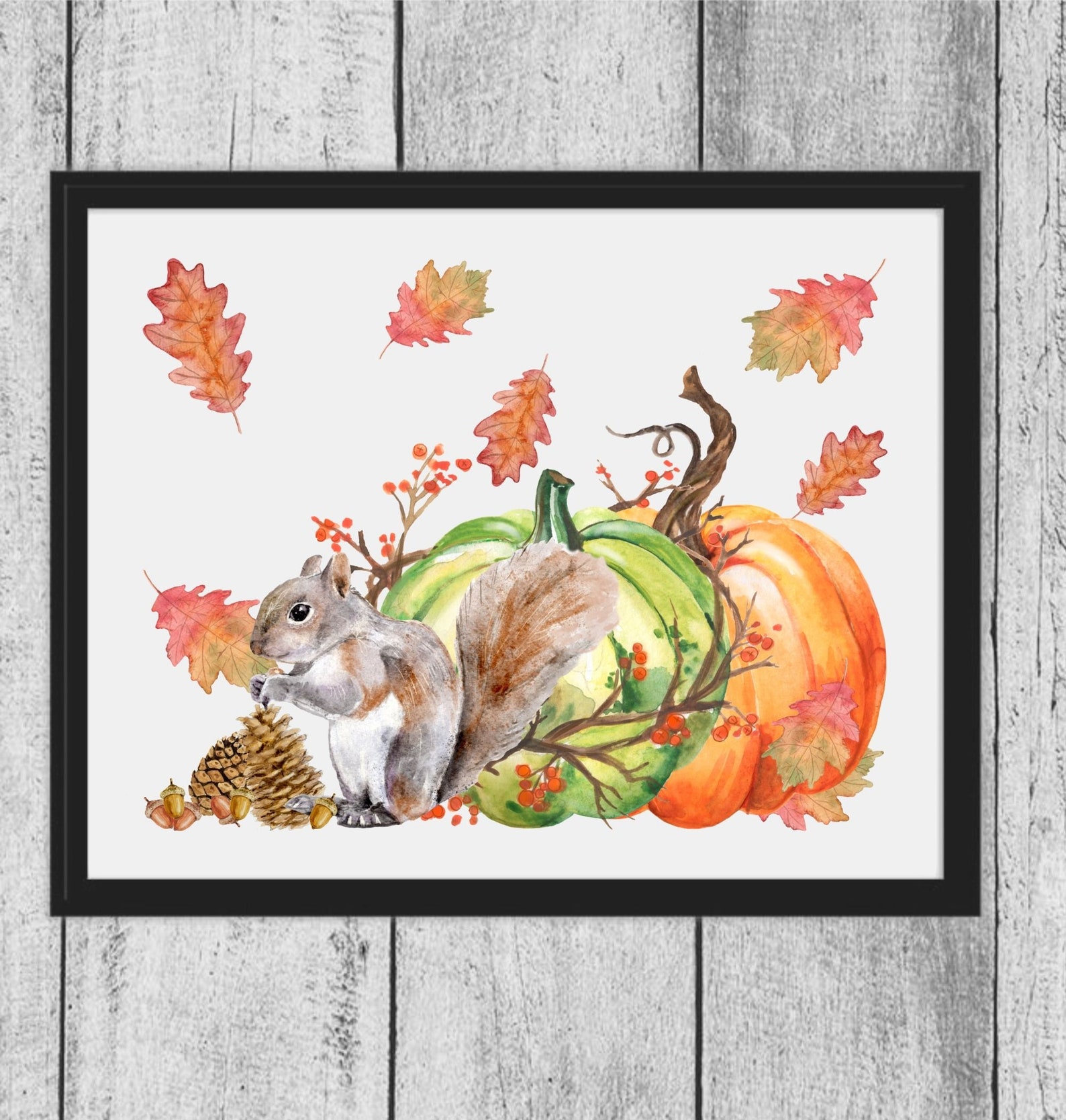 Squirrel Wall Art, Squirrel Print, Squirrel Printable, Squirrel ...