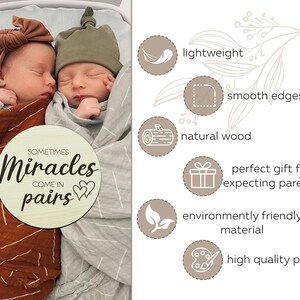 Twin Birth Stats Card Twin Announcement Photo Prop Plaque Newborn Hospital Sign Welcome Baby Birth Stat Card Hello World Twins Gift image 4