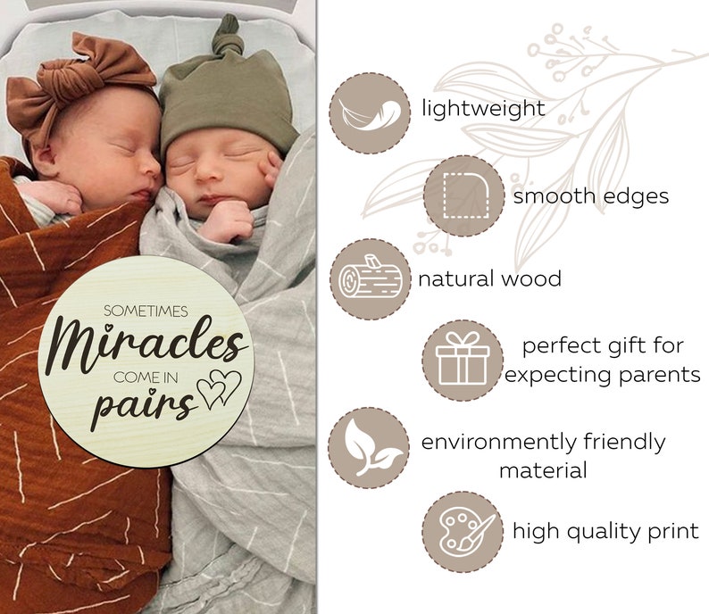 Twin Birth Stats Card Twin Announcement Photo Prop Plaque Newborn Hospital Sign Welcome Baby Birth Stat Card Hello World Twins Gift image 4